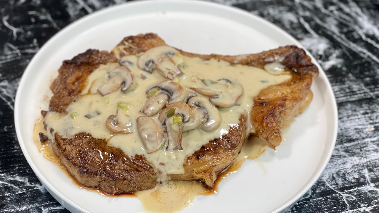 Steak sauce crème champignon